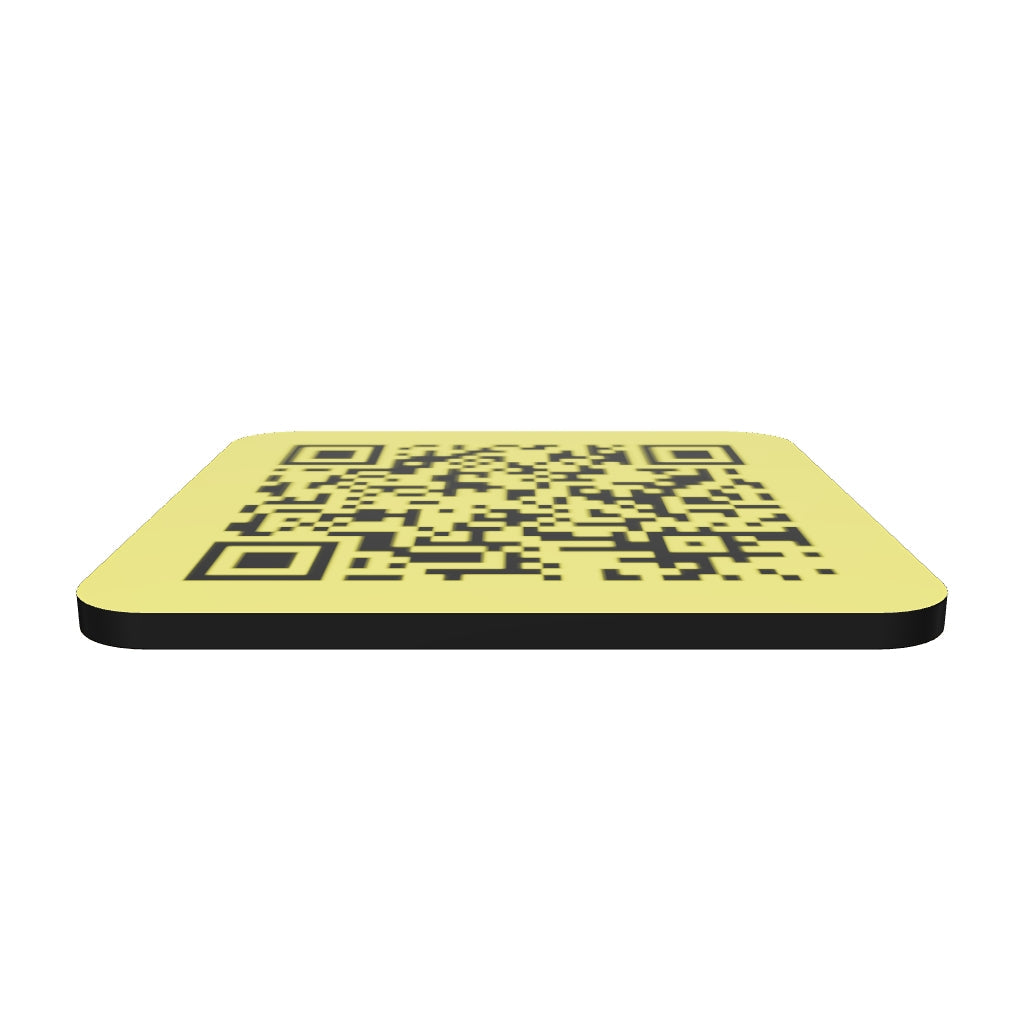Cork-back coaster Trump's House of Wings Troll QR